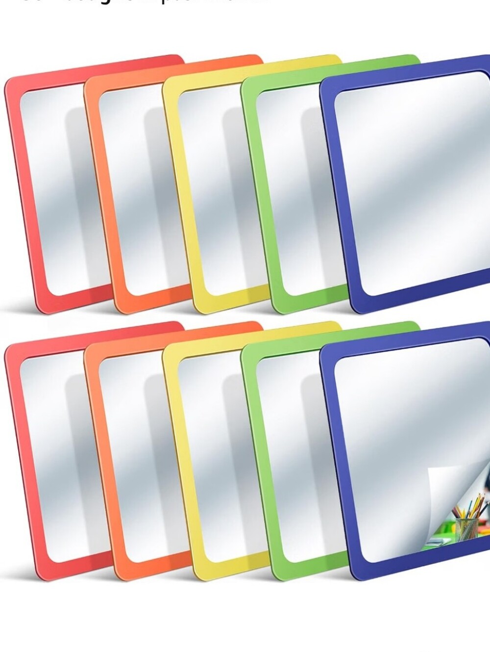 10 Pcs Small Mirrors for Craft 6 x 6 Mirrors for Kids, Multicolor Shatterproof